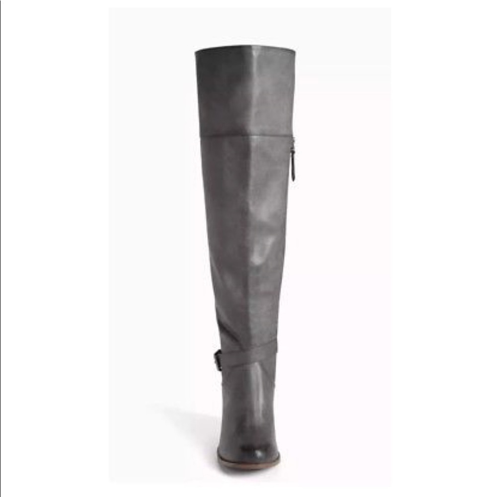 Torrid Grey Over the Knee Ankle Strap Boot Size 9